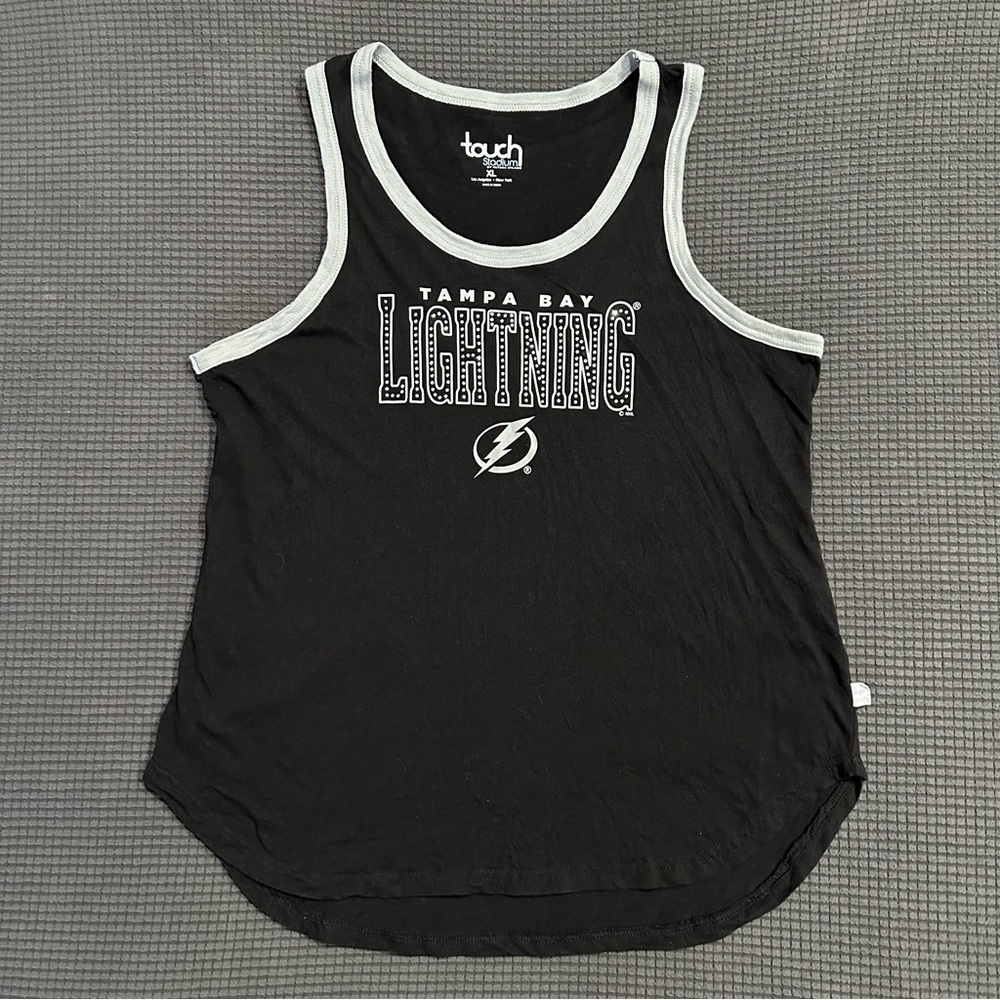Tampa Bay Lightning Womens Tank Top Touch Stadium by Alyssa Milano XL Black